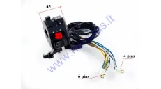 Handlebar switch assembly for quad bike lights