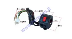 HANDLEBAR SWITCH ASSEMBLY FOR ATV, SCOOTER LIGHTS/ STARTER/ON/OFF 6+2+2PIN RIGHT SIDE