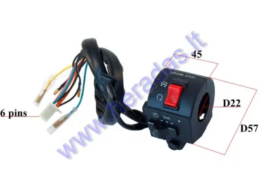 HANDLEBAR SWITCH ASSEMBLY FOR ATV QUAD BIKE LIGHTS/ENGINE STOP/STARTER RIGHT SIDE 6+4+2PIN