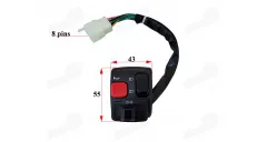 Jungiklių mazgas motoroleriui 8PIN kairės pusės  MBK BOOSTER 307