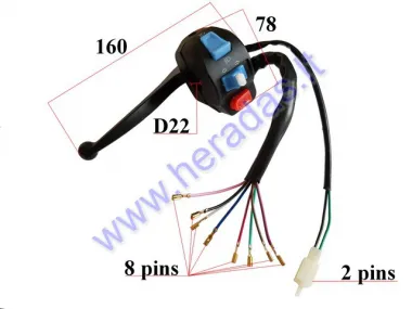 Handlebar switch assembly for scooter indicator/horn/lights SPECIAL OFFER only valid online