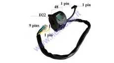 Handlebar switch assembly for scooter turn lights/horn/lights 9+2+1PIN left side, ROMET ZETKA 124