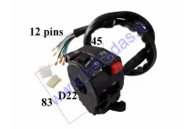 Handlebar switch assembly starter/lights/engine kill/turn signals for ATV quad bike