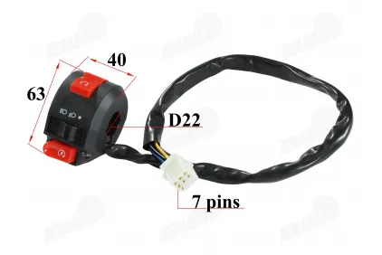 Switch assembly light extinguishing starter for ATV quad bike 7PIN 7 wires 70/110/125