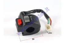 Handlebar switch assembly for scooter lights/starter