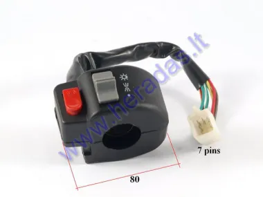 Handlebar switch assembly for scooter lights/starter