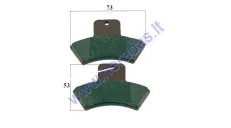 Brake pads for ATV quad bike motocycle