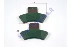 Brake pads for ATV quad bike