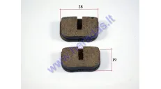 Brake pads for ATV quad bike