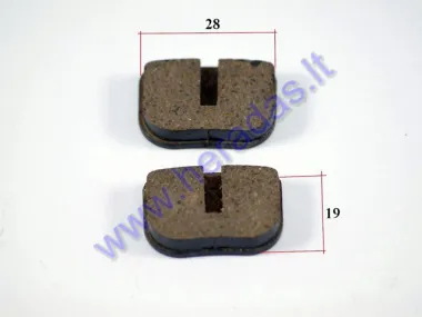 Brake pads for ATV quad bike