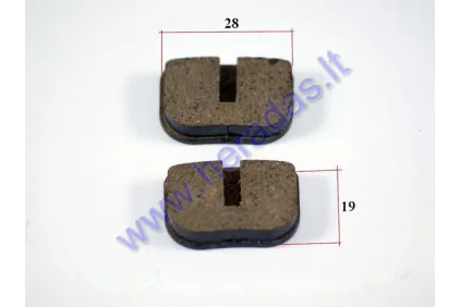 Brake pads for ATV quad bike