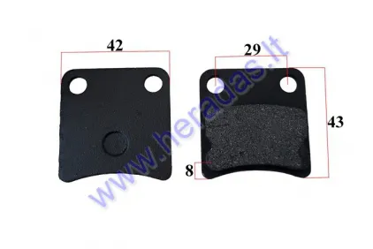 Brake pads for ATV quad bike