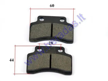 Brake pads for ATV quad bike