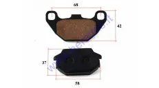 Brake pads for ATV quad bike