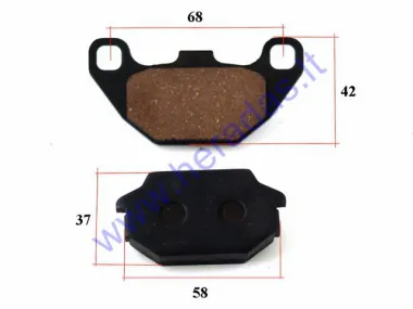 Brake pads for ATV quad bike