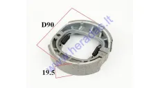 Drum brake pads for quad bike, motorcycle, scooter D90. Fits 10 col wheels Barton, Benzhou, Buffalo, Ecobike, Ferro, Junak