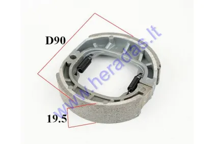 Drum brake pads for quad bike, motorcycle, scooter D90. Fits 10 col wheels Barton, Benzhou, Buffalo, Ecobike, Ferro, Junak