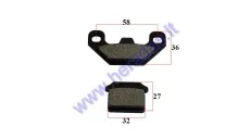 Rear brake pads for ATV quad bike up to 50cc- 110cc