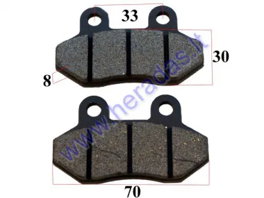 Brake pads for ATV quad bike, motocycle