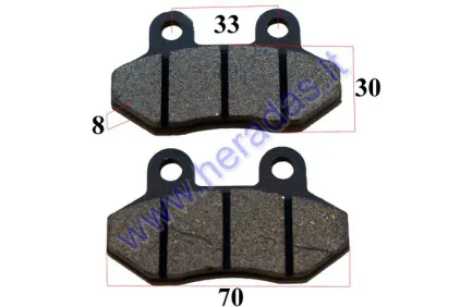 Brake pads for ATV quad bike, motocycle