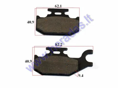 Brake pads for quad bike YAMAHA, BOMBARDIER, CAN-AM, SUZUKI 125-800CC