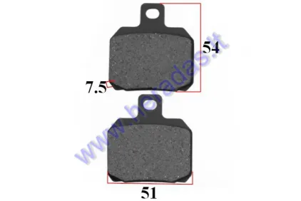 Brake pads for motorcycle APRILIA, MBK, Piaggio, Rieju, KTM, Yamaha