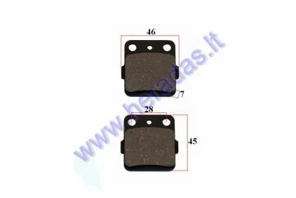 BRAKE PADS FOR MOTORCYCLE HONDA, KAWASAKI, SUZUKI, ARCTIC CAT, YAMAHA