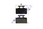 Brake pads for motorcycle, scooter HONDA, RS, SYM fits MS03, MS04, MS03ROF, AIRO, PRAKTIK1 caliper EB915 and EB1237
