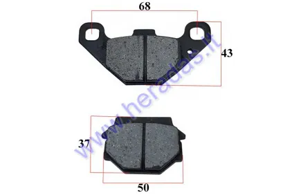 Kaladėlės stabdžių motociklo motorolerio APRILIA, KAWASAKI, SUZUKI, TGB, KTM, DERBI keturračio