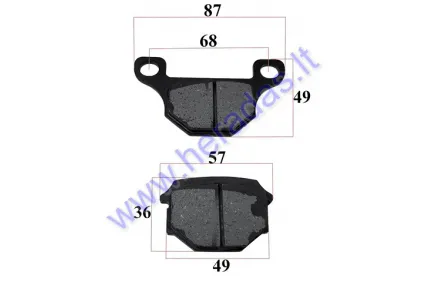Brake pads for motorcycle scooter CHOPER 150-250
