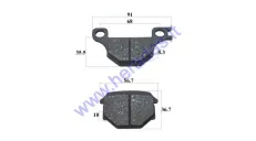 Brake pads for scooter, moped, motorcycle Junak