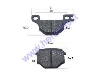 Brake pads for scooter, moped, motorcycle Junak