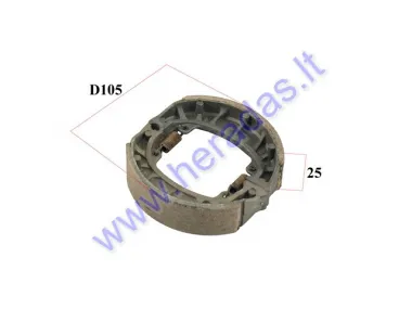 Kaladėlės stabdžių priekinės, galinės iki 250cc keturračio motociklo MS03 priekinės 110mm būgnui EPICO, ROCKY, AIRO, COMFIMAX, MS04, CHAMP DELTA, MONTANA