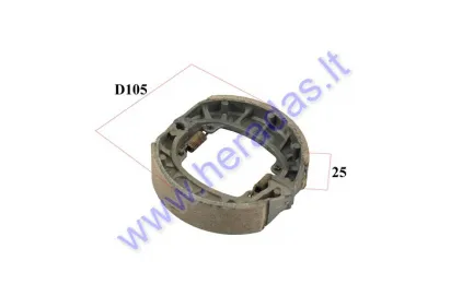 Kaladėlės stabdžių priekinės, galinės iki 250cc keturračio motociklo MS03 priekinės 110mm būgnui EPICO, ROCKY, AIRO, COMFIMAX, MS04, CHAMP DELTA, MONTANA