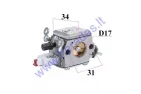 Karbiuratorius HUSQVARNA-357/357XP, 359/359XP pjūklui   505203001    505203002