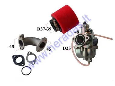 CARBURETOR FOR QUAD BIKE 110-140cc SET PZ26 ANALOGUE CBF33041