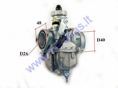 Karbiuratorius keturračio motociklo 125cc PZ26