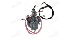 Carburetor for quad bike, motorcycle 125cc PZ26 LIFAN EDURO suction with a cable