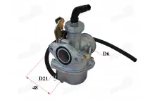 Karbiuratorius keturračio motociklo 125cc varikliui PZ21 pasiurbimas trosu   SHINERAY varikliui
