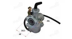 Karbiuratorius keturračio motociklo 125cc varikliui PZ21 pasiurbimas trosu   SHINERAY varikliui