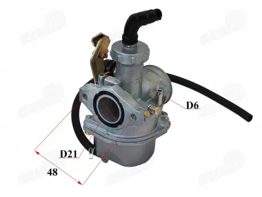 Karbiuratorius keturračio motociklo 125cc varikliui PZ21 pasiurbimas trosu   SHINERAY varikliui