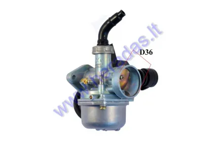 Karbiuratorius  motociklo 50/80/110cc varikliui  PZ19 rankinis pasiurbimas