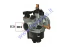 Carburetor for motorcycle, scooter, manual suction CPI GTX, throttle diameter 15 mm.