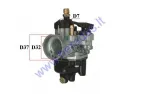 Carburetor for motorcycle, scooter, manual suction CPI GTX, throttle diameter 15 mm.