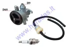 Carburetor set for motorcycle, motorized bicycle Romet,Komar, Pegaz,Pony,Ogar, GM12F