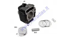 Keturračio cilindras ,stūmoklis kompl. 110cc D52.4 PIN13 Tinka variklio 1P39FMA tiuningavimui.