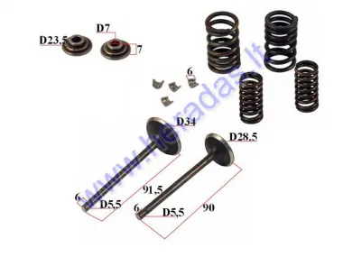 Engine valve set for quad bike 200-250cc