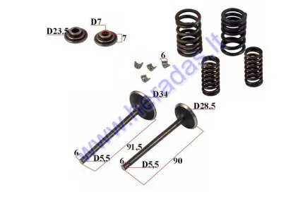 Engine valve set for quad bike 200-250cc