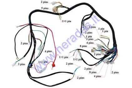 Wiring assembly (wire harness) for quad bike 200cc-250cc