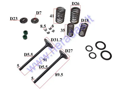 Engine valve set for quad bike 200CC